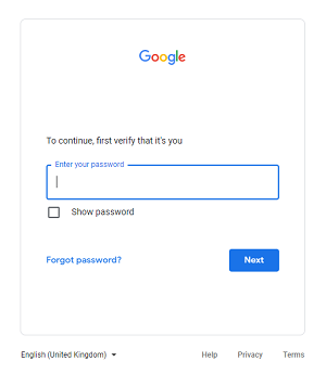 Google's prompt password-Txt message- fix Couldn't sign you in error