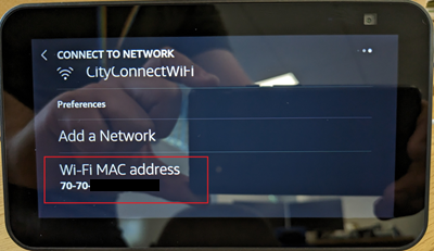 Connecting echo sales show to wifi