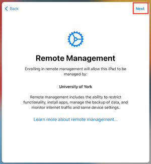Managed devices: Setting up your managed iPad | IT Services: guides ...